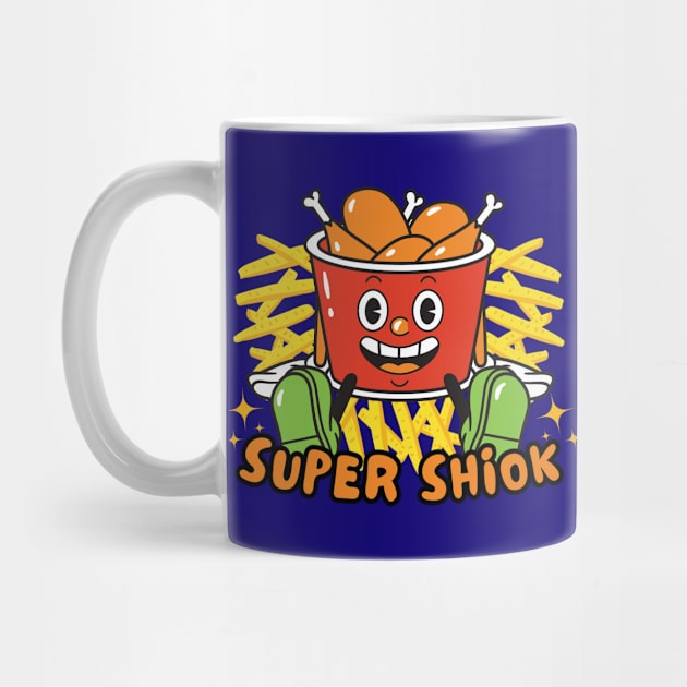 Super Shiok Cute Fried Chickens And Fries Funny Singlish-Mug by Owl Canvas